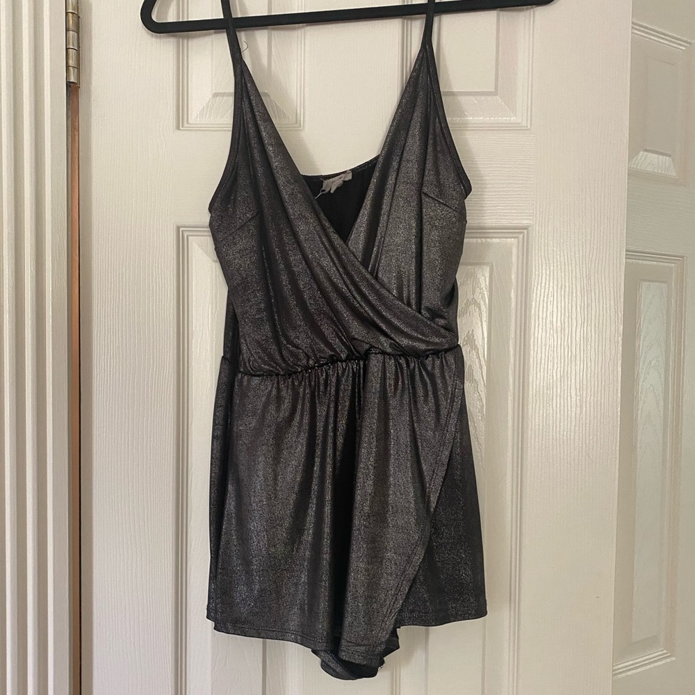Metallic black Urban Outfitters romper